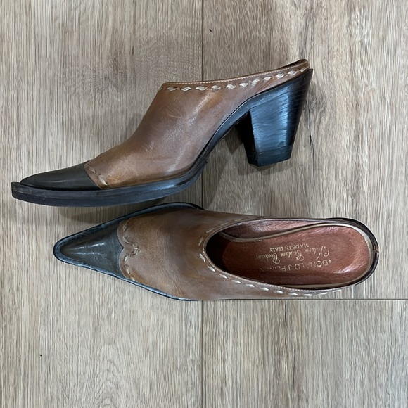 Donald Pliner Cowgirl Western Style Mules / Clogs with Rubber Soles - Picture 2 of 16